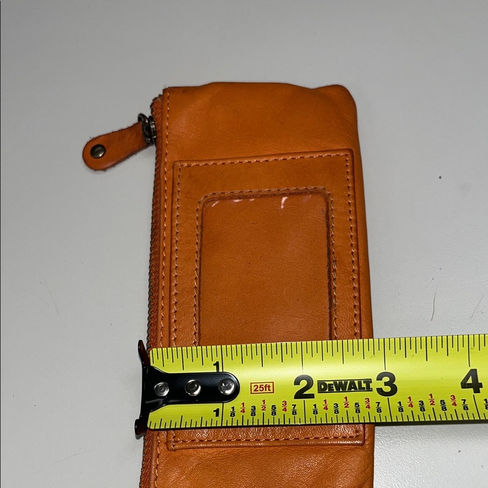 Source Unknown Orange Leather Wallet - image 4